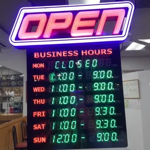 Hours posted, as of Feb, 2023