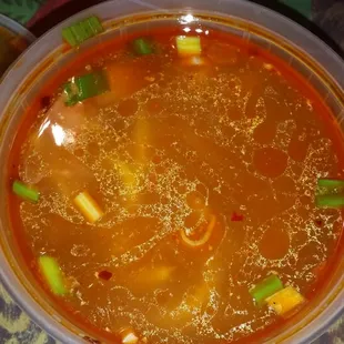 Spicy chicken noodle soup