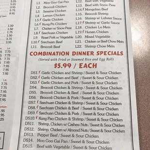 the menu for the peking kitchen