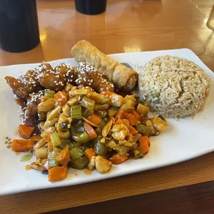 a plate of food on a table