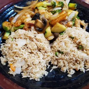 Habachi chicken and shrimp