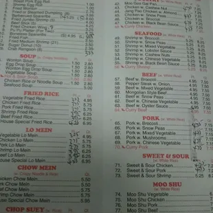 Menu page 1
