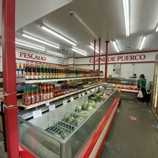the inside of a grocery store