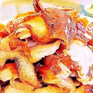 a plate of chinese food