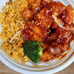 General Tso's lunch special