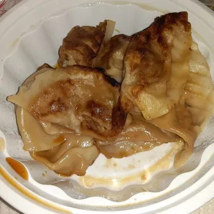 Potstickers, (fried dumpling) minus one