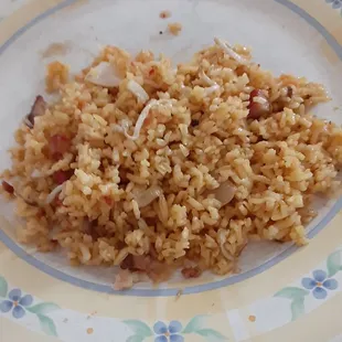 Plated Pork Fried Rice.