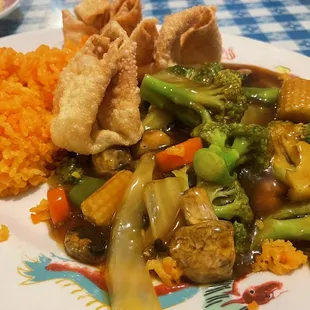 a plate of food on a table