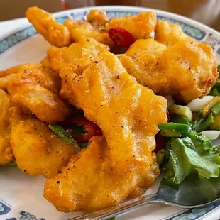 Salt and Pepper Sliced Fish