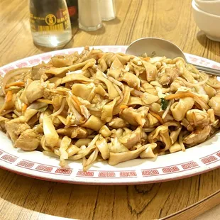 Stir Fried Chicken and Hand Made Noodles