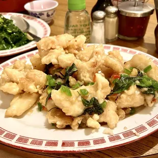 Sliced fish with Basil