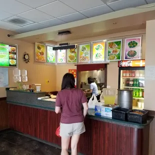 No frills counter with hardly any menu.