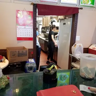 Kitchen area.