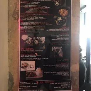 The full Menu