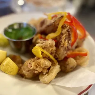 a plate of food on a table