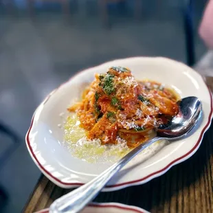 a plate of food on a table