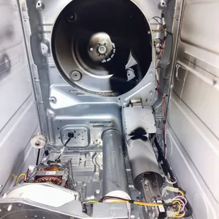 Gas dryer fire repair