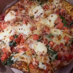 The pizza was cold, the cheese had hardened and the box was wet from the condensation. It was not even warm to the touch