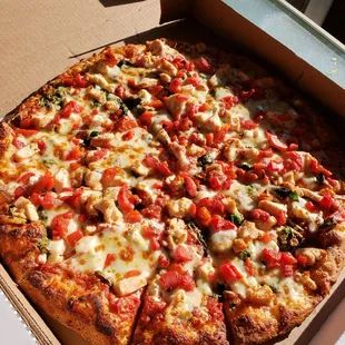 Large Mediterranean pizza