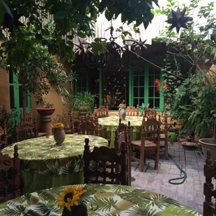 Outdoor dining area, main house
