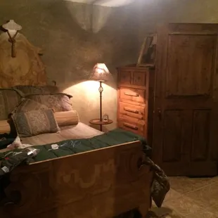 Master bedroom at the Pelham House Casita