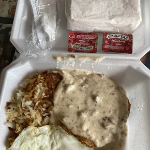 Country Fried Steak and 2 Eggs