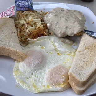 Country Fried Steak and 2 Eggs