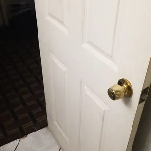 Dirt, grime, &amp; I'm guessing grease were all up and down the walls and doors.