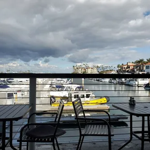 View from back seating of restaurant