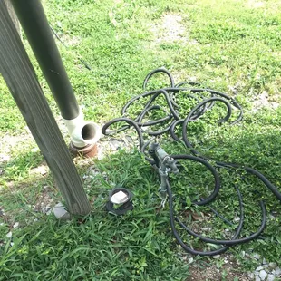 You'll need a Phillips head screwdriver to turn the water spigots.