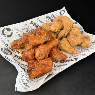 a basket of fried chicken
