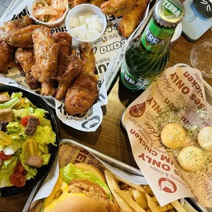 a variety of food items