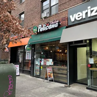 the front of a restaurant