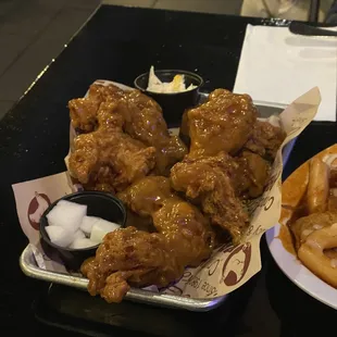 Crispy Fried Chicken with Honey Garlic Sauce