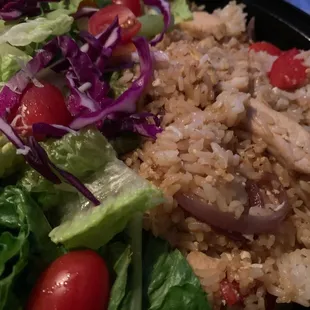 Chicken Fried Rice and Salad