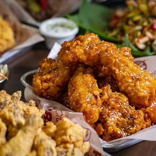 a variety of food items