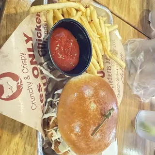 Peli Chicken Sandwich with Fries Lunch