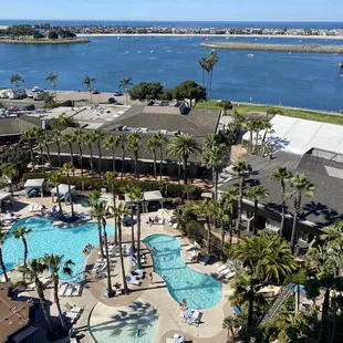 an aerial view of a resort