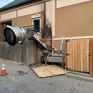 It was a grease fire that started in the kitchen area.