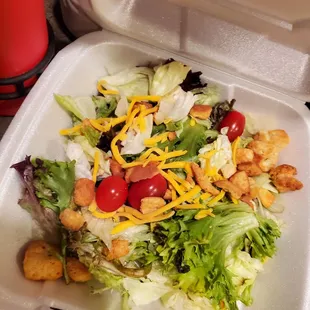 A very large side salad