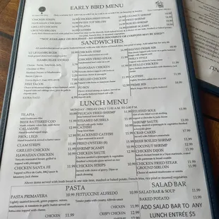 Menu back