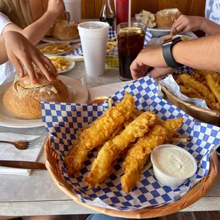 Mother's Day fish and chips!  Yum.