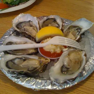 Oysters on half shell