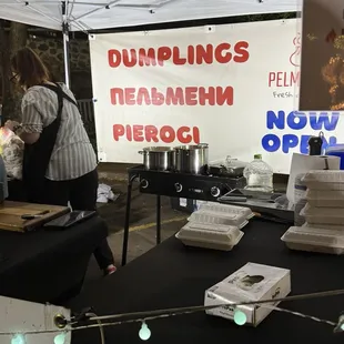 sushi and sashimi, outside