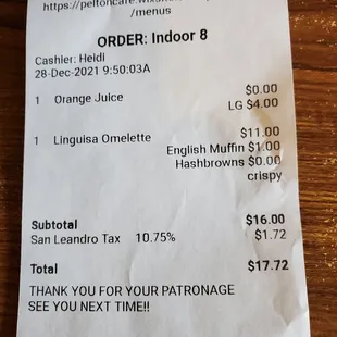 Breakfast total