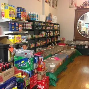 a wide variety of food items