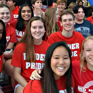 Pembroke Hill's mascot is The Raiders, here you see students proudly wearing their spirit gear.