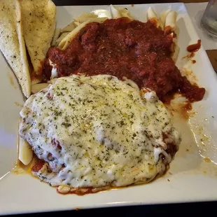 The Before of my Chicken Parmigiano Dinner Last Night.