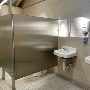 Restroom by parking area