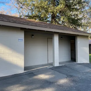 Restroom by parking area